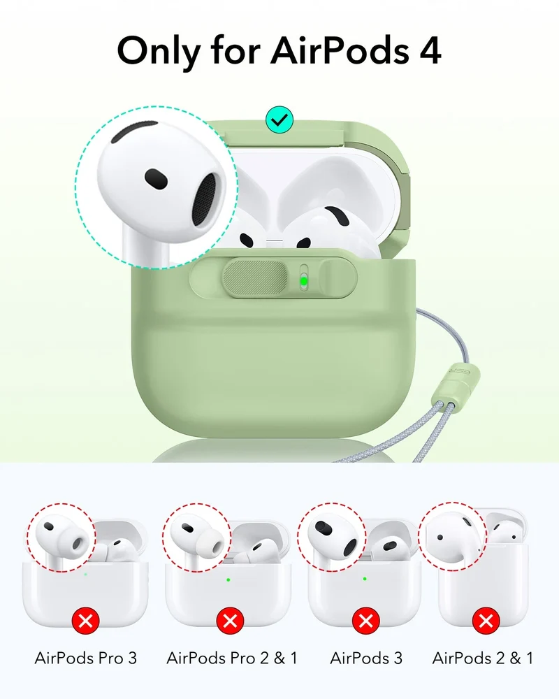 AirPods 4 Pulse FlickLock Case (HaloLock) - Light Green