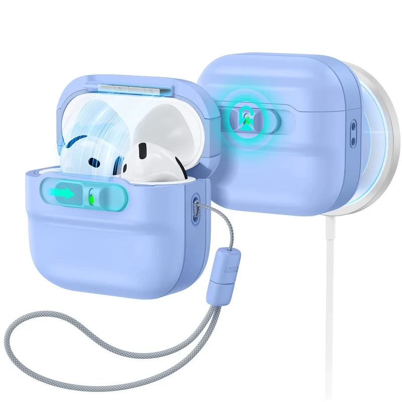 AirPods 4 Pulse FlickLock Case (HaloLock) - Light Blue