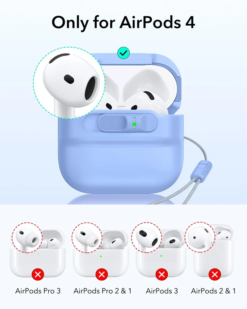 AirPods 4 Pulse FlickLock Case (HaloLock) - Light Blue