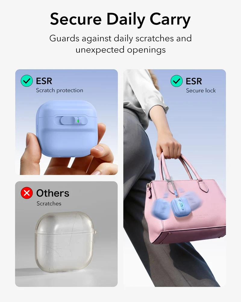 AirPods 4 Pulse FlickLock Case (HaloLock) - Light Blue