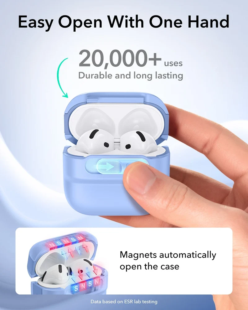 AirPods 4 Pulse FlickLock Case (HaloLock) - Light Blue
