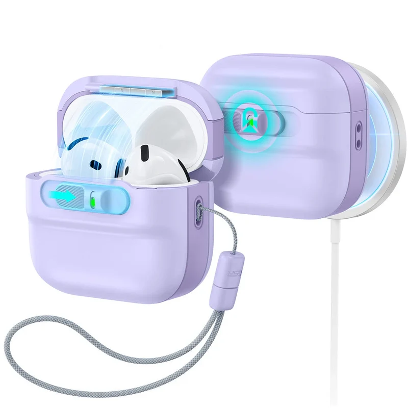 AirPods 4 Pulse FlickLock Case (HaloLock) - Light Purple