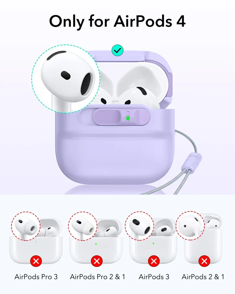 AirPods 4 Pulse FlickLock Case (HaloLock) - Light Purple