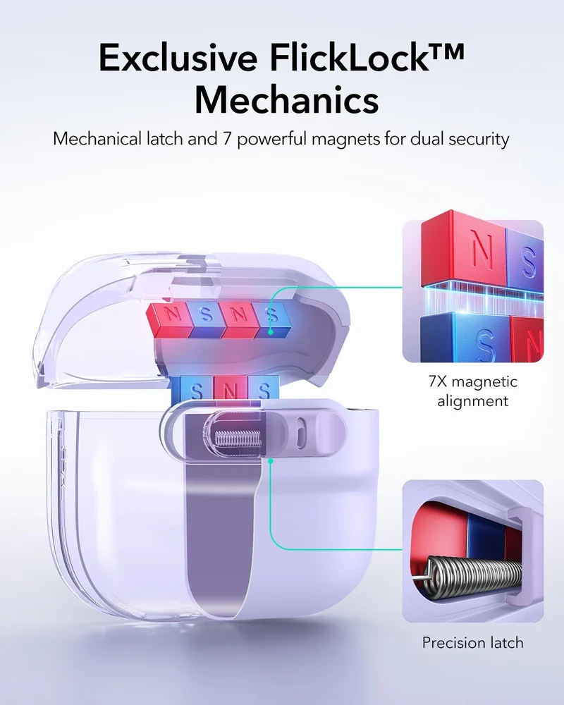 AirPods 4 Pulse FlickLock Case (HaloLock) - Light Purple