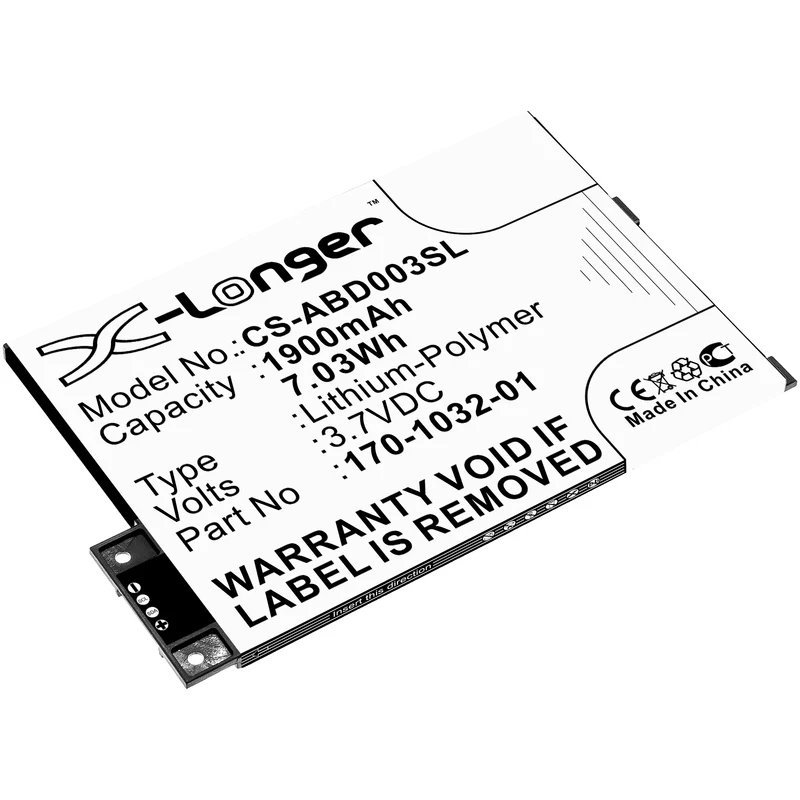 3.7V 1900mAh E-book, E-reader battery for Kindle 3 Kindle 3 Wi-fi Kindle 3G Kindle Graphite Kindle III Li-Polymer
