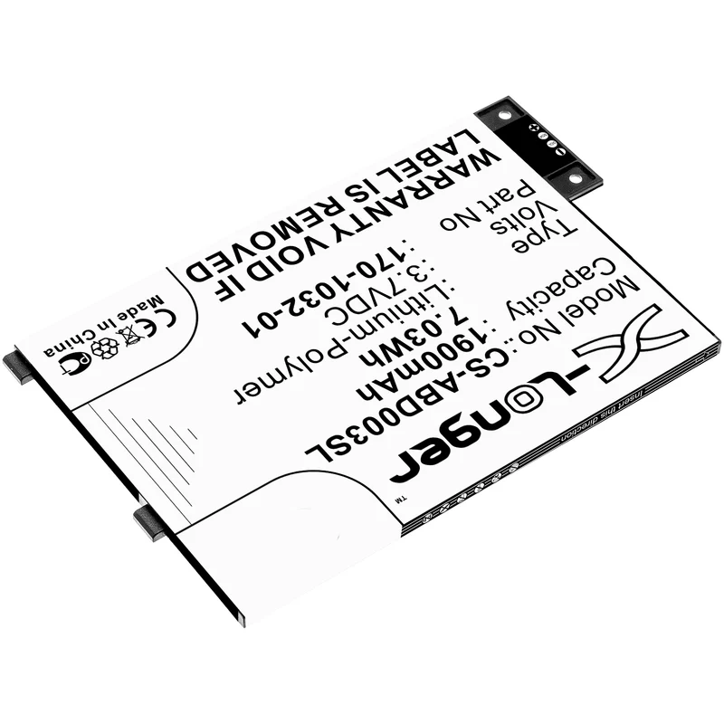 3.7V 1900mAh E-book, E-reader battery for Kindle 3 Kindle 3 Wi-fi Kindle 3G Kindle Graphite Kindle III Li-Polymer