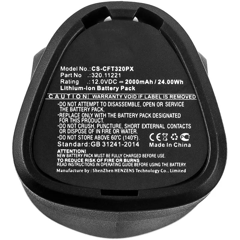 12.0V 2000mAh Power Tools battery for 11221 9-11221 Nextec Li-ion