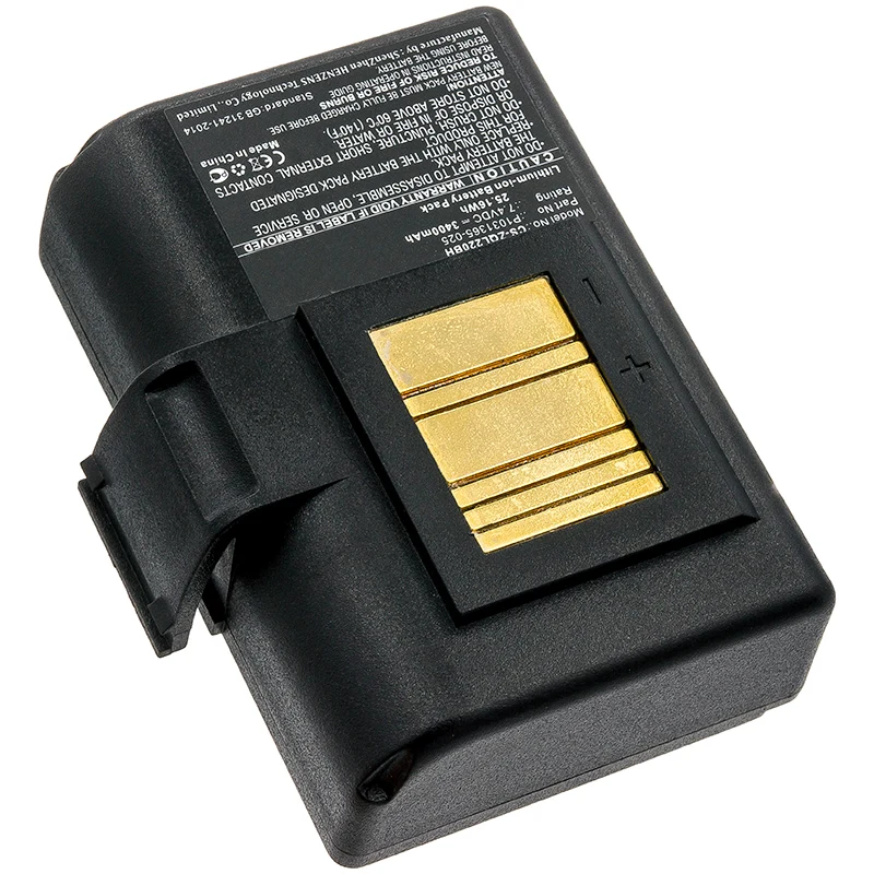 7.4V 3400mAh Portable Printer Battery for ZQ500 ZQ510 ZQ520 ZQ521 ZQ610 ZQ610HC ZQ620 ZQ620HC ZR628 ZR638 Li-ion