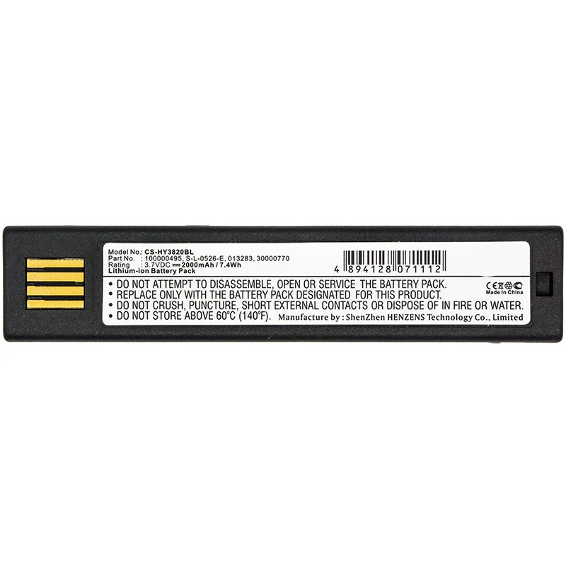 3.7V 2000mAh barcode scanner battery for Xenon 3820 Xenon 3820i Xenon 4820 Xenon 4820i Xenon 5620 Xenon 6320 HR-100 Li-ion