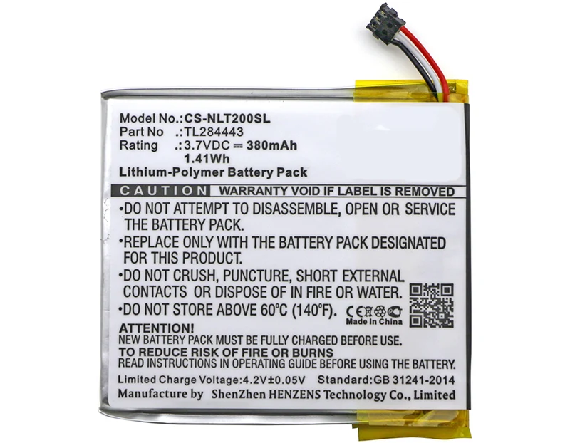 3.7V 380mAh Smart Home battery for Learning Thermostat 3rd Genera T3007ES T3008US T4000ES Thermostat E Li-Polymer
