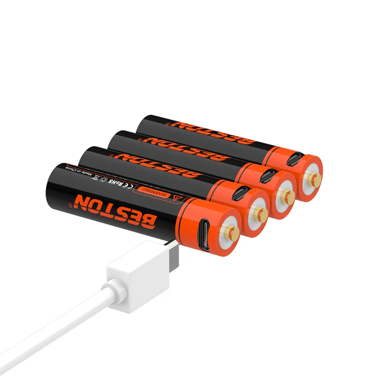 1.5V 1000mWh Beston Micro USB triple AAA Szie li-ion rechargeable battery cell