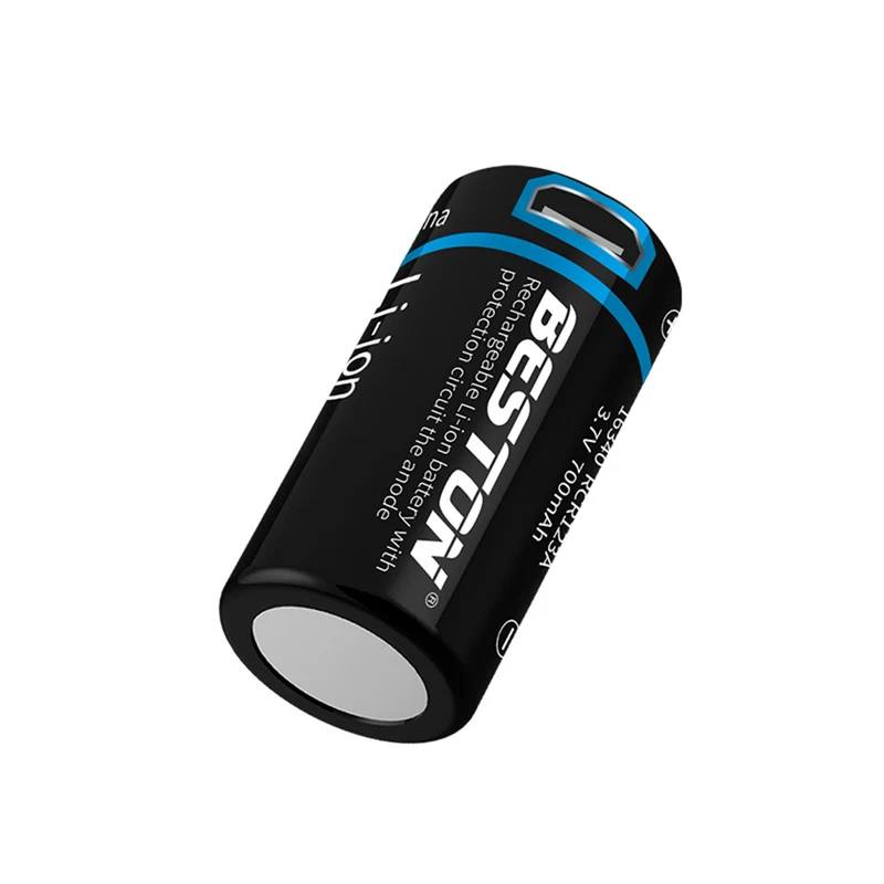 3.7v 650mAh ICR 16340 RCR123A Beston New function li ion USB rechargeable battery
