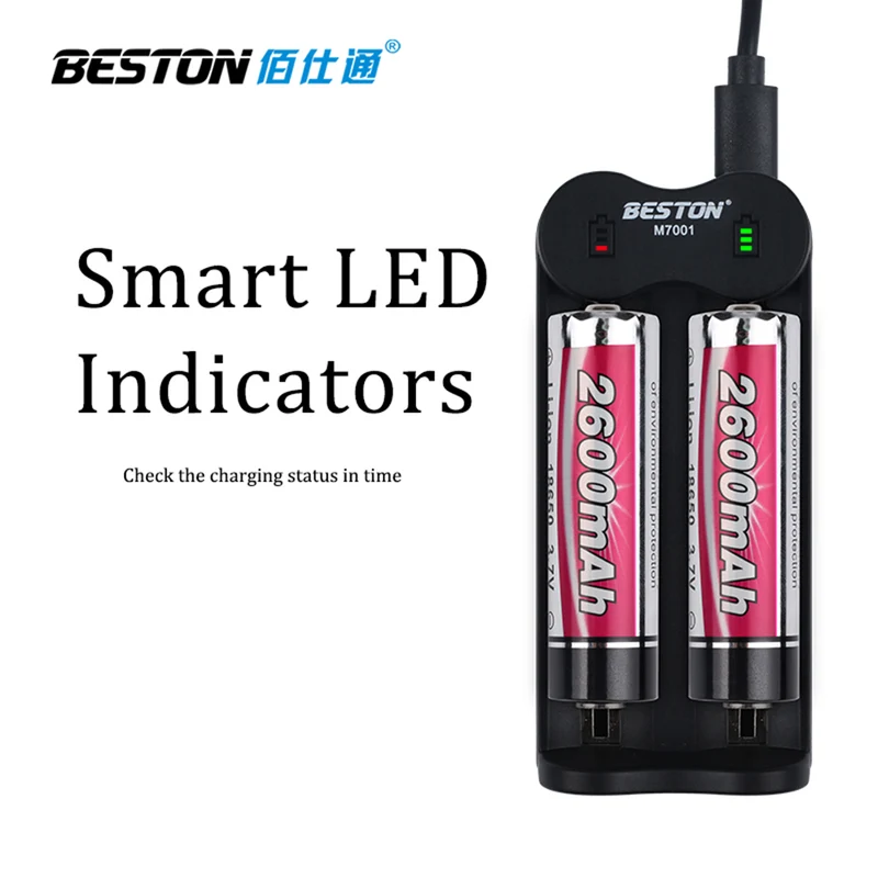 Fast Smart Battery Charger 3.7V 4.2V 2 Slots Charger For 18650 21700 32700 26650 16430 Rechargeable Batteries Newest Arrival