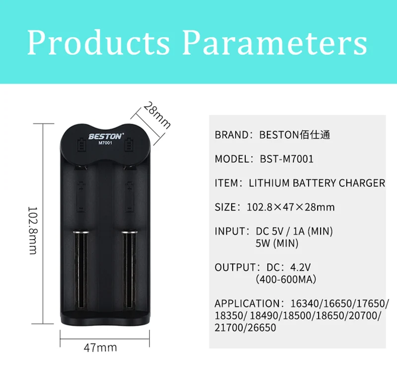 Fast Smart Battery Charger 3.7V 4.2V 2 Slots Charger For 18650 21700 32700 26650 16430 Rechargeable Batteries Newest Arrival