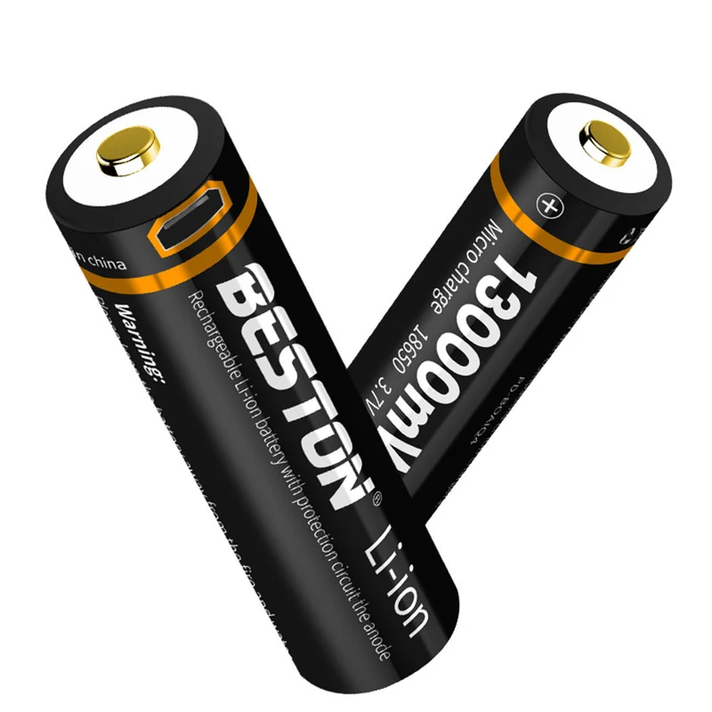 3.6V 18650 USB Rechargeable Lithium Battery Beston 3500mAh Li-ion Batteries for Flashlight