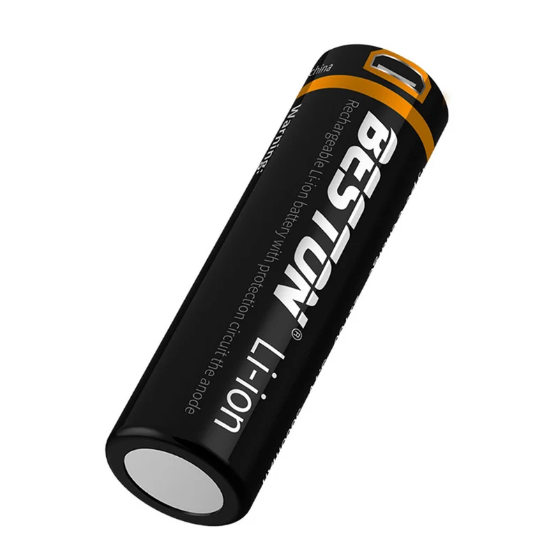 3.6V 18650 USB Rechargeable Lithium Battery Beston 3500mAh Li-ion Batteries for Flashlight