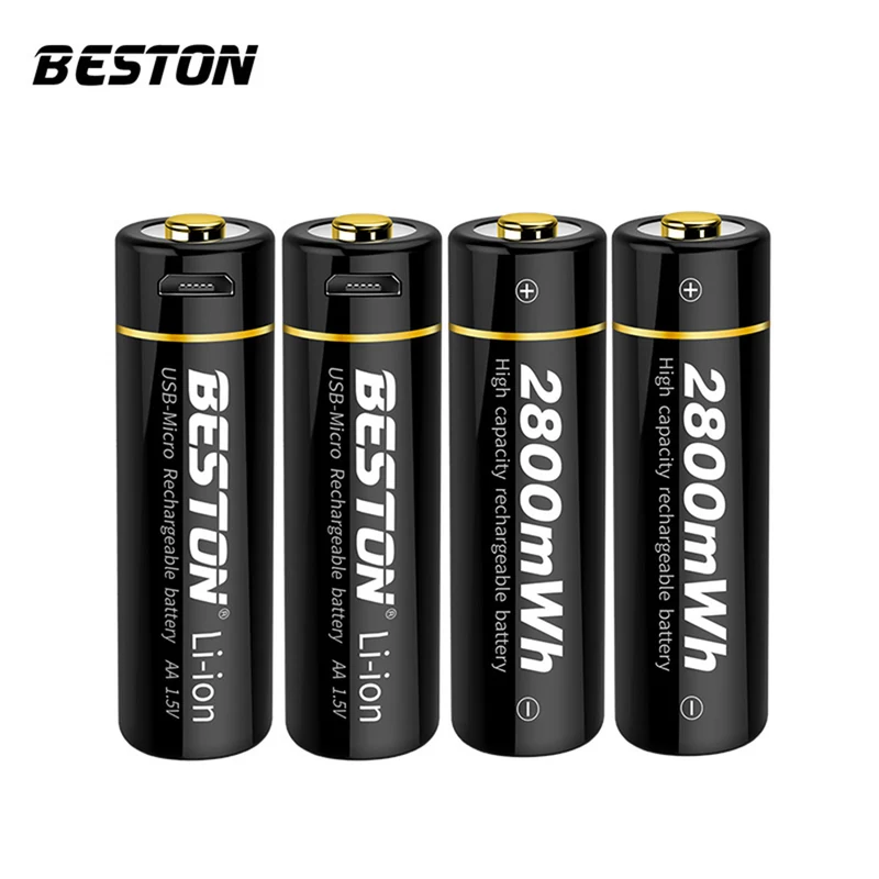 Micro USB 1.5V Li-ion BESTON Rechargeable AA Battery for Toys