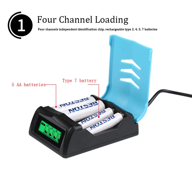 high quality LCD display fast charger Beston C9001 for AA/AAA Ni-MH battery