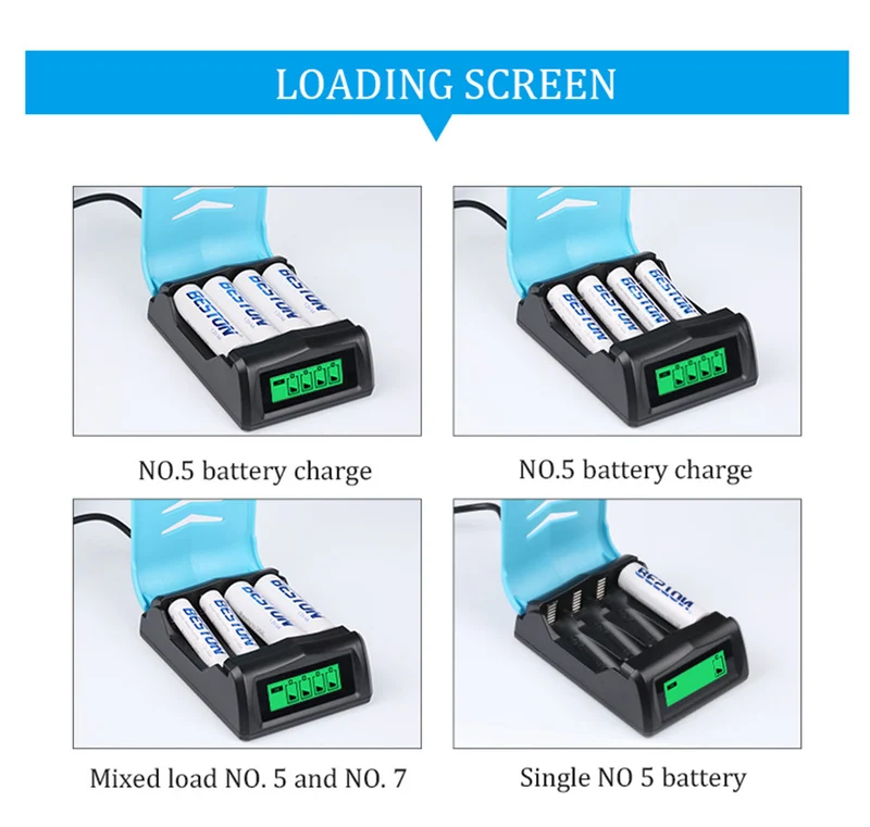 high quality LCD display fast charger Beston C9001 for AA/AAA Ni-MH battery