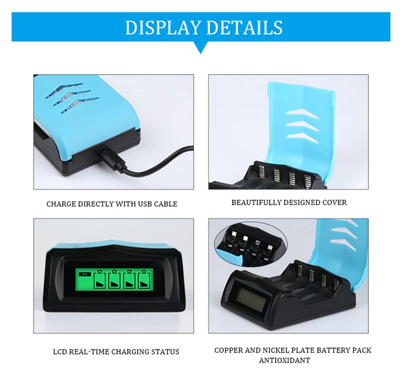 high quality LCD display fast charger Beston C9001 for AA/AAA Ni-MH battery