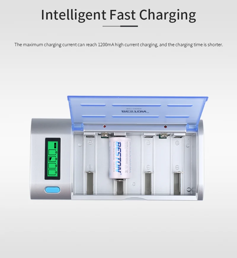 D,C,AA,AAA,9V Beston multifunction universal charger Smart