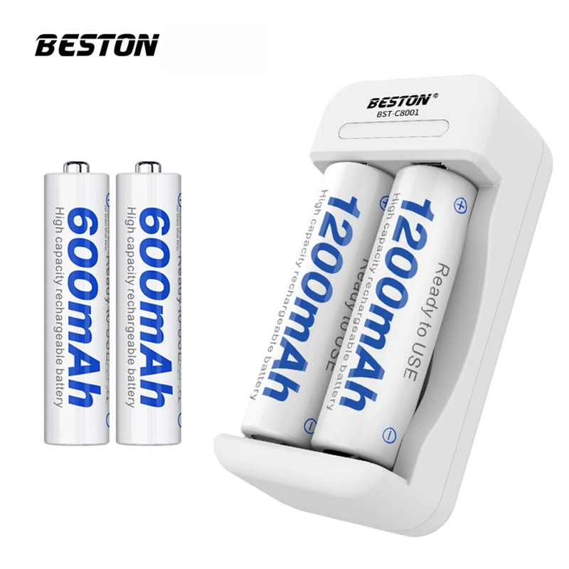 Intelligent USB charger with 2 slots for rechargeable AA AAA Ni-MH charger Beston