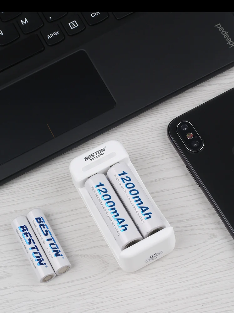 Intelligent USB charger with 2 slots for rechargeable AA AAA Ni-MH charger Beston