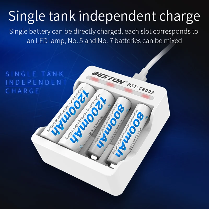 C8002 Rechargeable AA AAA charger BESTON