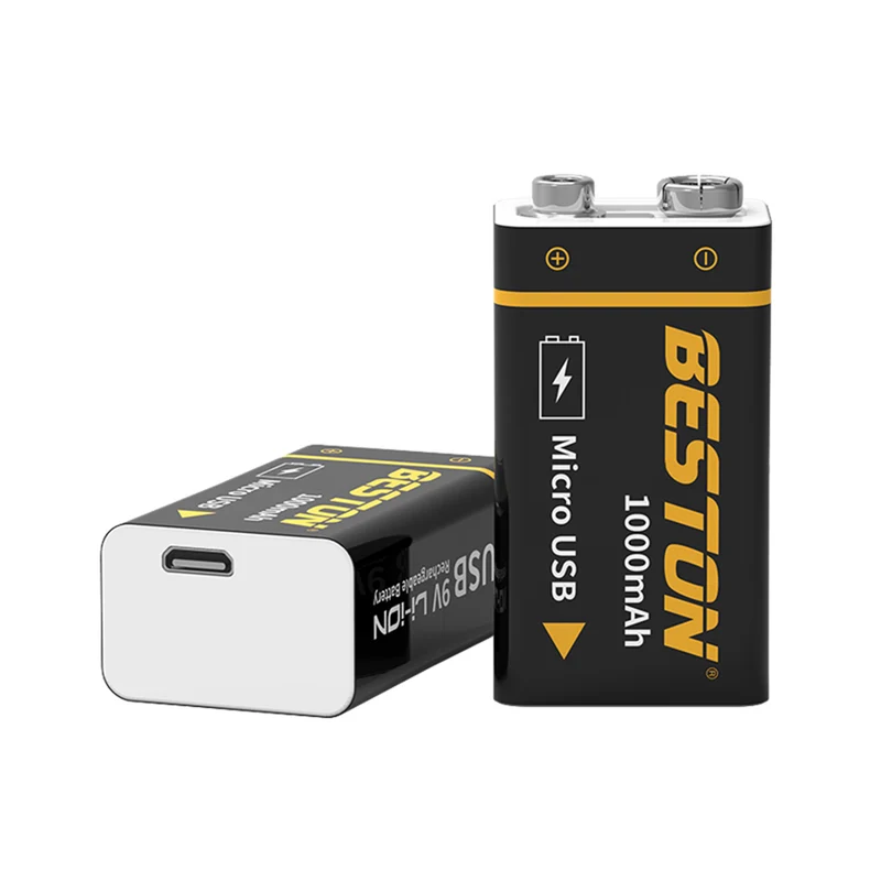 1000mAh BESTON High quality Micro USB 9V li-ion Rechargeable Battery for Multimeter and Electronic Instrument