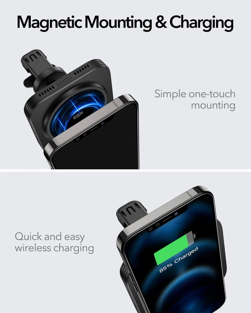 Magnetic Wireless Car Charger and AirPods Pro 3 Orbit Case Bundle-Black