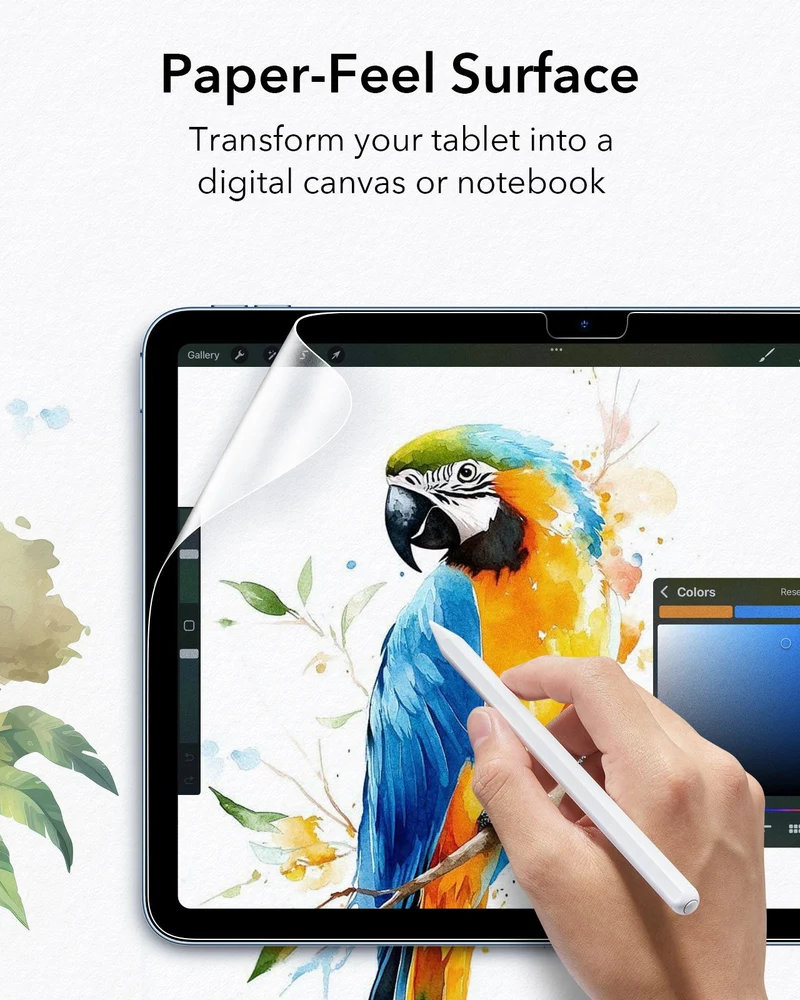 iPad 10th Gen Flex Keyboard Case (Detachable), Paper-Feel Screen Protector & Find My Pencil Bundle- US Layout-Blue