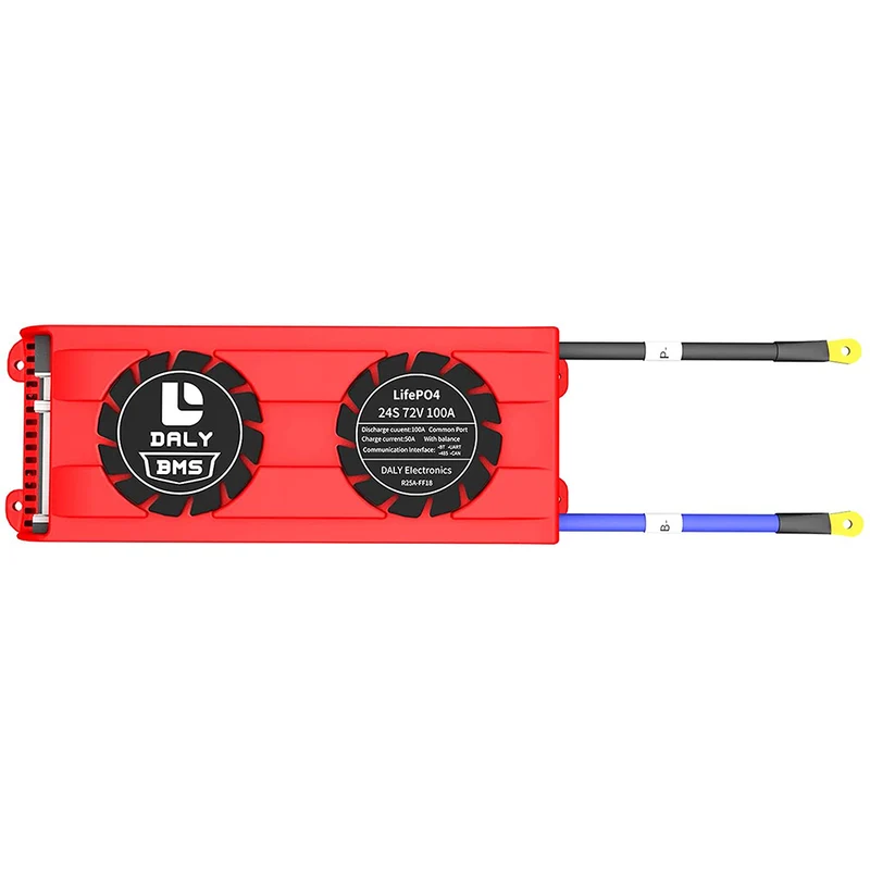 Daly smart bms LiFePo4 24S 72V 100A bluetooth BMS FAN board 24 65 166