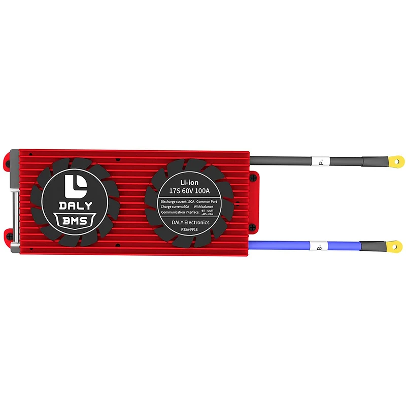 Daly smart bms Li-ion 17S 60V 100A bluetooth BMS board 24 65 166