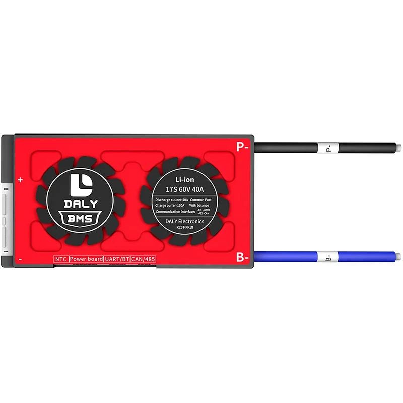 Daly smart bms Li-ion 17S 60V 40A bluetooth BMS board 18 66 128