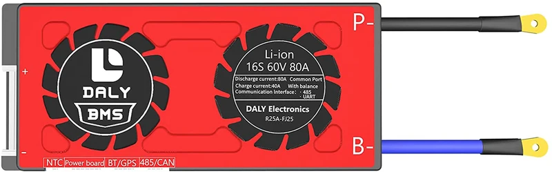 Daly smart bms LifePO4 16S 60V 80A Li-ion 16S 48V 80A bluetooth BMS board 19 66 150
