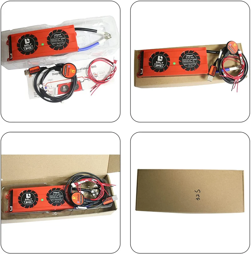 Daly smart bms LifePO4 16S 60V 100A Li-ion 16S 48V 100A bluetooth BMS FAN board 33 65 184