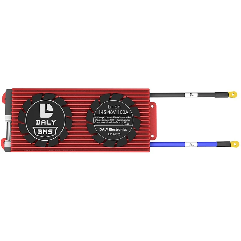 Daly smart bms Li-ion 14S 48V 100A bluetooth BMS board 24 65 166