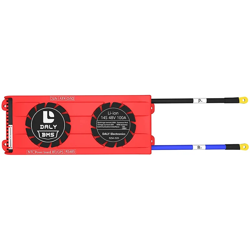 Daly smart bms Li-ion 14S 48V 100A bluetooth BMS FAN board 33 65 184