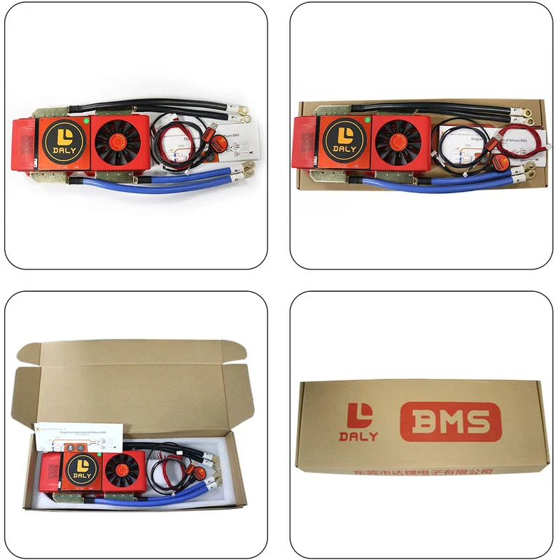 Daly smart bms Li-ion 13S 48V 300A bluetooth BMS FAN board 52 130 257