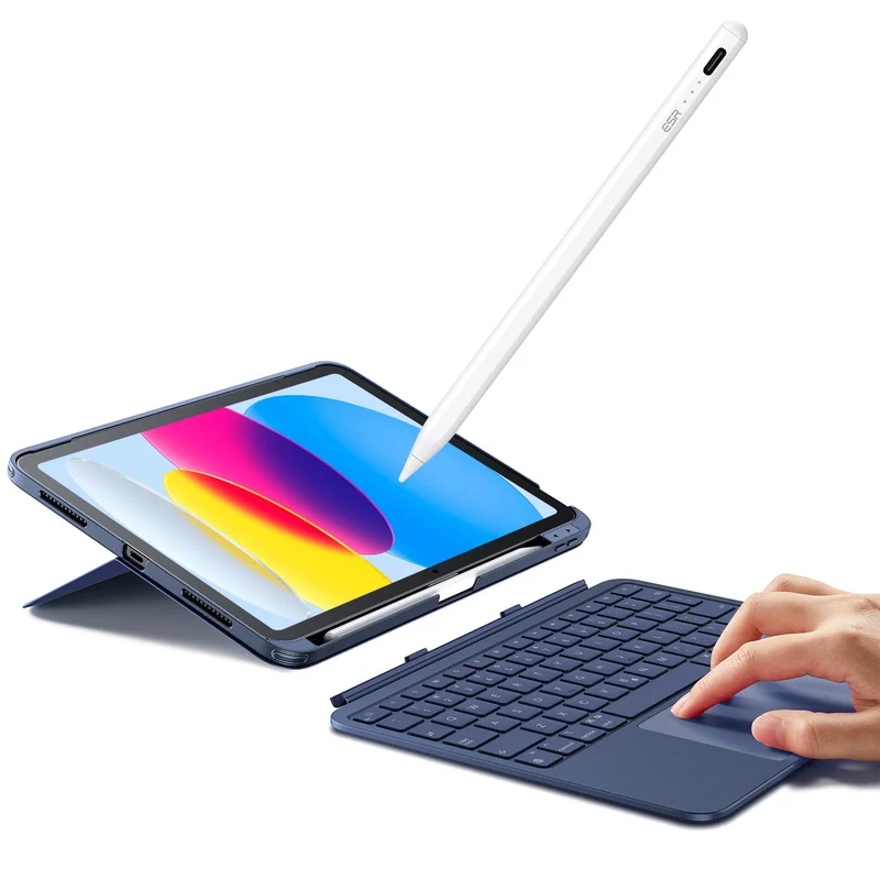 iPad 10th Gen Flex Keyboard Case (Detachable) With Digital Pencil Bundle - US Layout-Blue