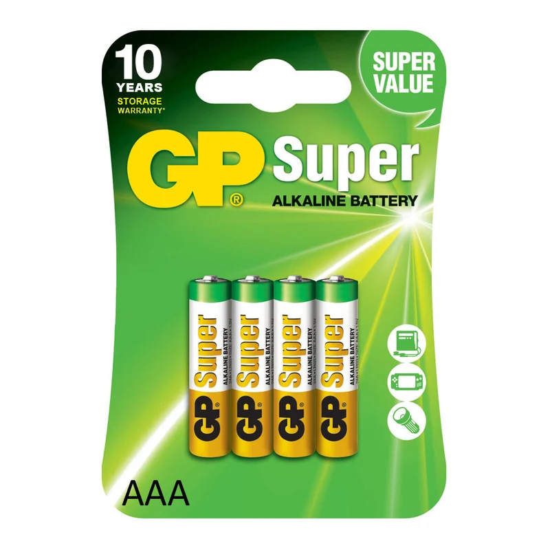 GP24A-2UE4 AAA Alkaline Battery GP Super (Pkg of 4)