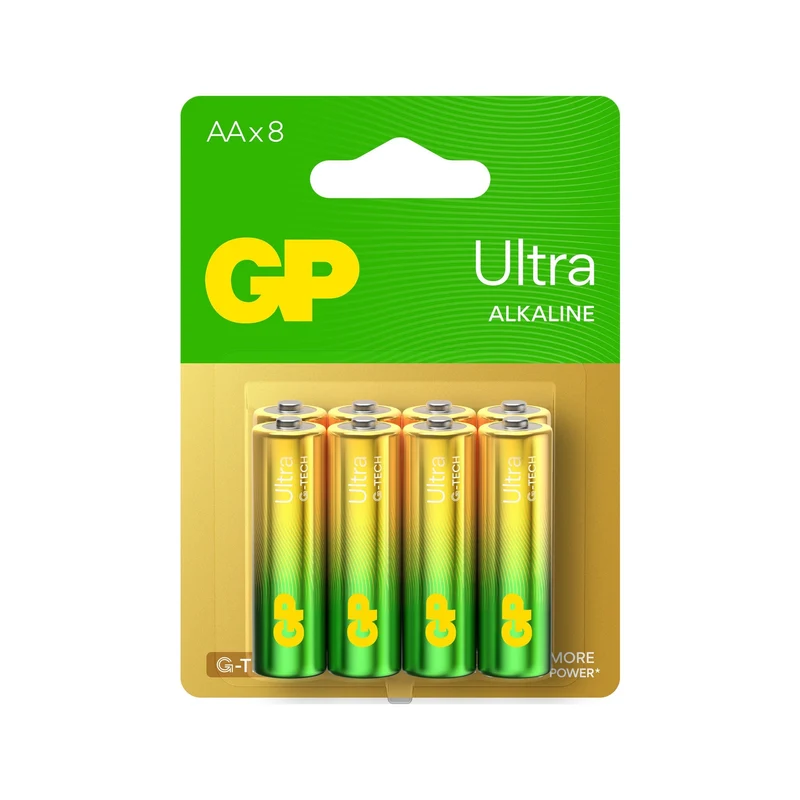 GP15AUETA21-2GSBC8 AA Alkaline Battery GP Ultra (Pkg of 8)