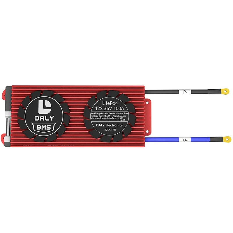 Daly smart bms Lifepo4 12S 36V 100A bluetooth BMS board 24 65 166