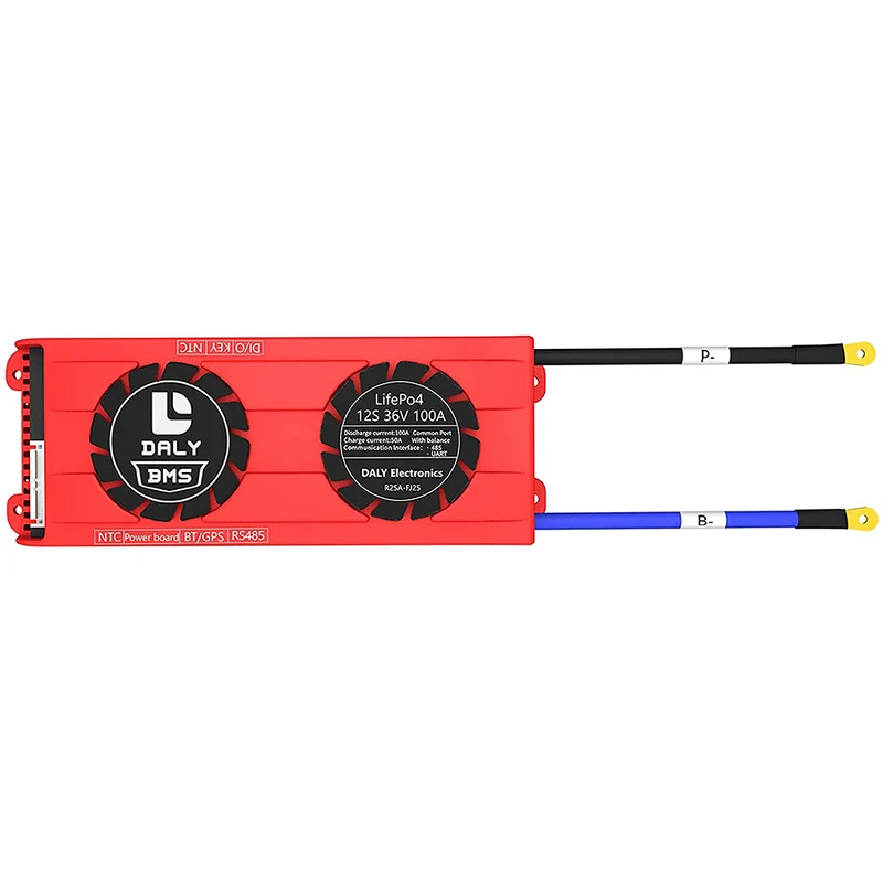 Daly smart bms Lifepo4 12S 36V 100A bluetooth BMS FAN board 33 65 184