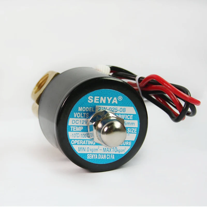 12V 24V 220V Électrovanne 1/4" 12MM Normalement Fermé (Modèle: 0022103)
