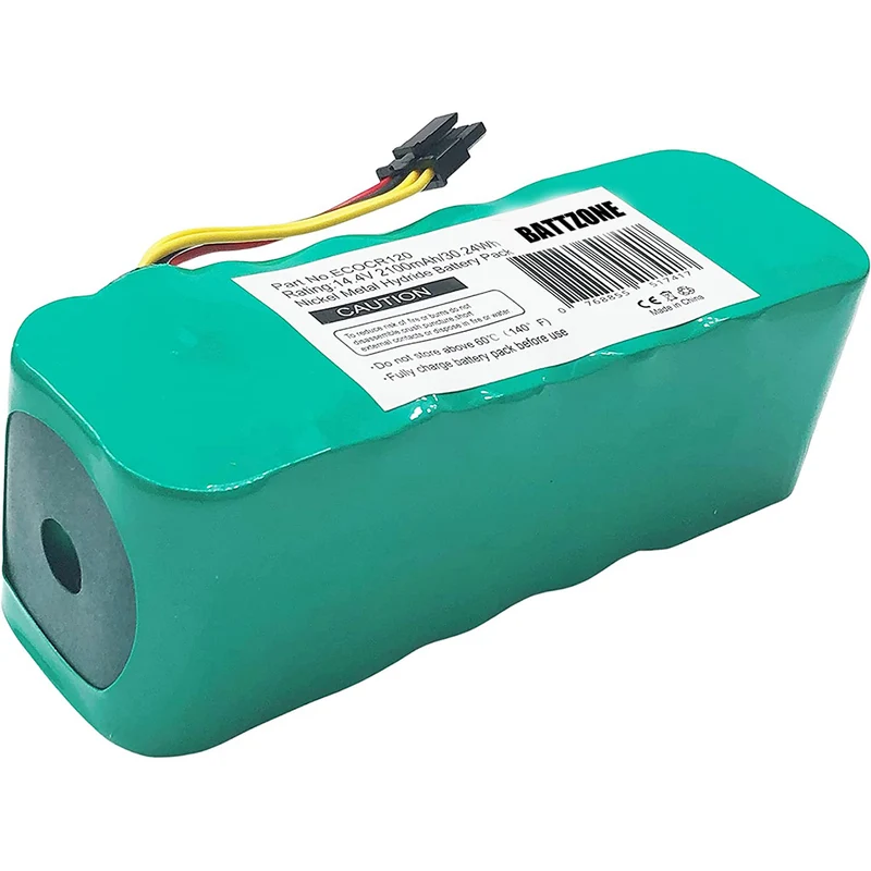 14.4V 2100mAh Battery Compatible for Ariete Briciola, Amibot, Dibea, Haier Midea Sichler Profimaster LP43SC2000P KK8 X500 Robot Vac Vacuum Cleaner