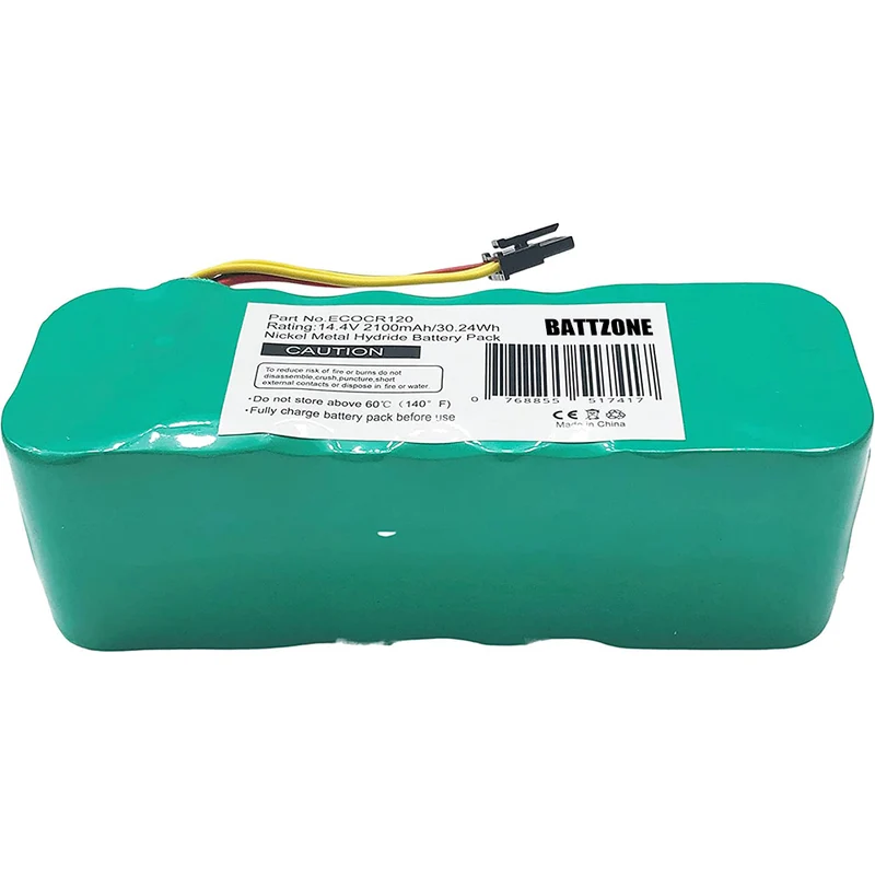 14.4V 2100mAh Battery Compatible for Ariete Briciola, Amibot, Dibea, Haier Midea Sichler Profimaster LP43SC2000P KK8 X500 Robot Vac Vacuum Cleaner