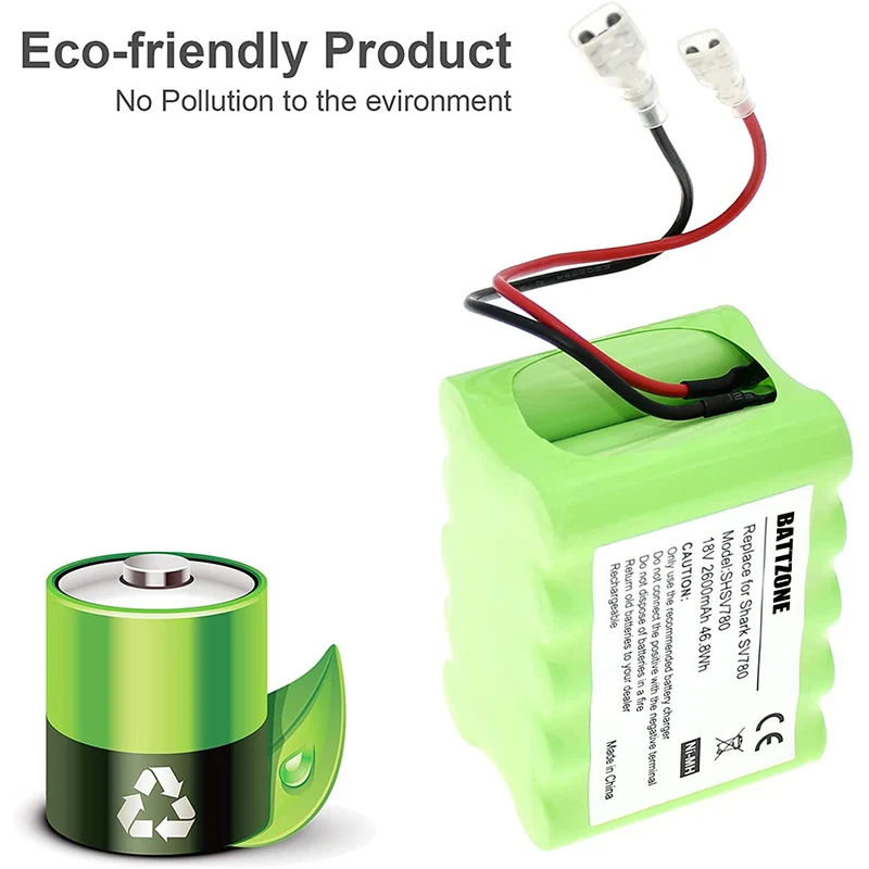 18V 2600mAh Replacement Battery Compatible with Shark SV780-N XB780N SV760 Series SV780N