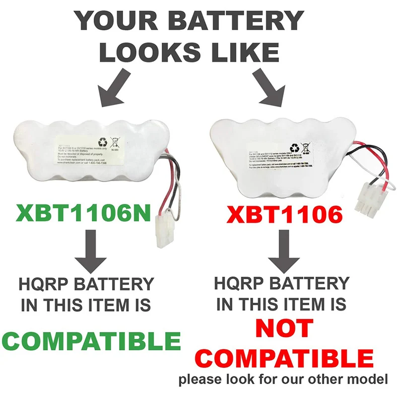10.8V 3000mAh battery compatible with Shark XBT1106N SV1110 SV1106N SV1110N SV11O6N SV116N Freestyle Navigator Cordless Stick Vacuum
