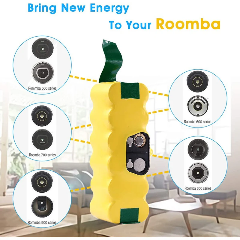 Battery 14.4 V 4.5 Ah compatible with battery Roomba R3 500 600 700 800 900 Series 500 510 531 535